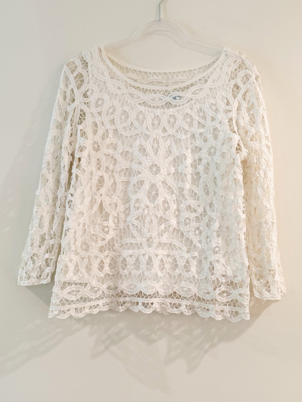 J. McLaughlin 3/4 Sleeve Cosette Lace Blouse - Picture 10 of 10